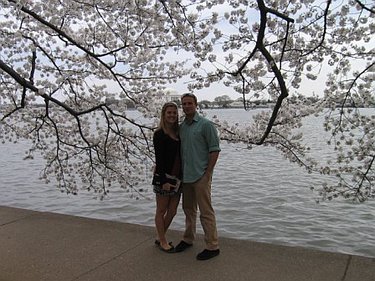 Walking around the Tidal Basin during the Cherry Blossom Festival